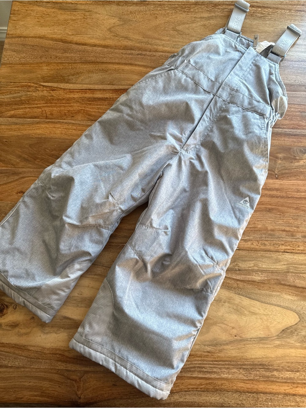 Gerry Kids Gray Snow Bib Overalls with Adjustable Straps